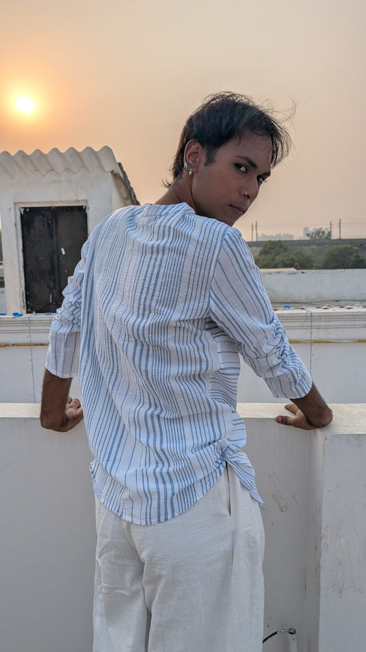 The Misaligned Shirt: Blue Striped