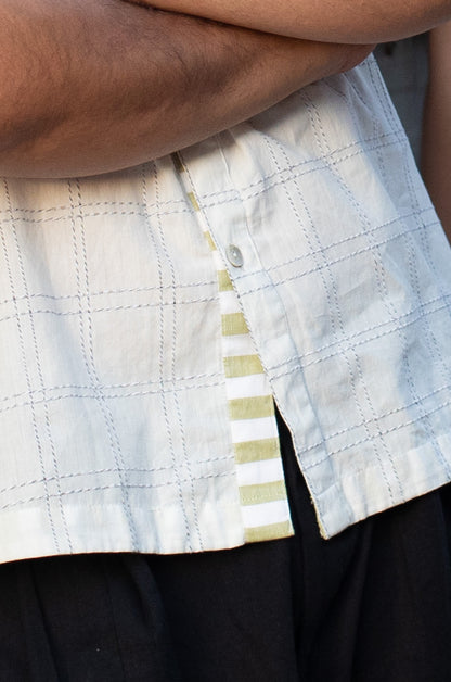 Live-In Shirt: White/green (unisex)