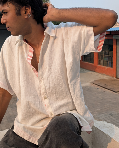 Live-in shirt: White/red (Unisex)