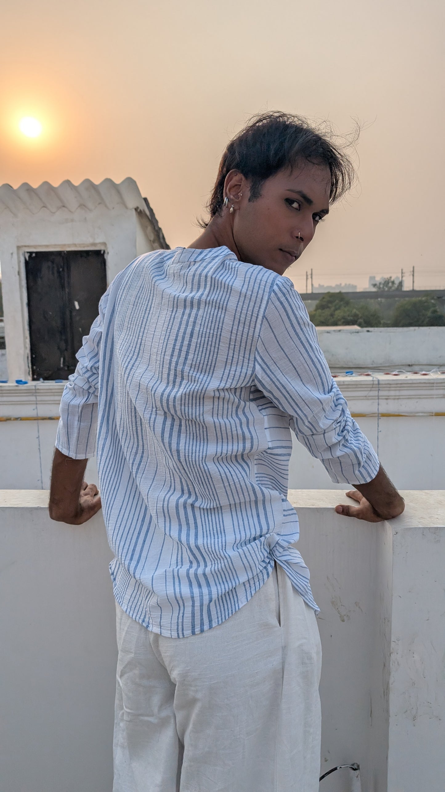 The Misaligned Shirt: Blue Striped